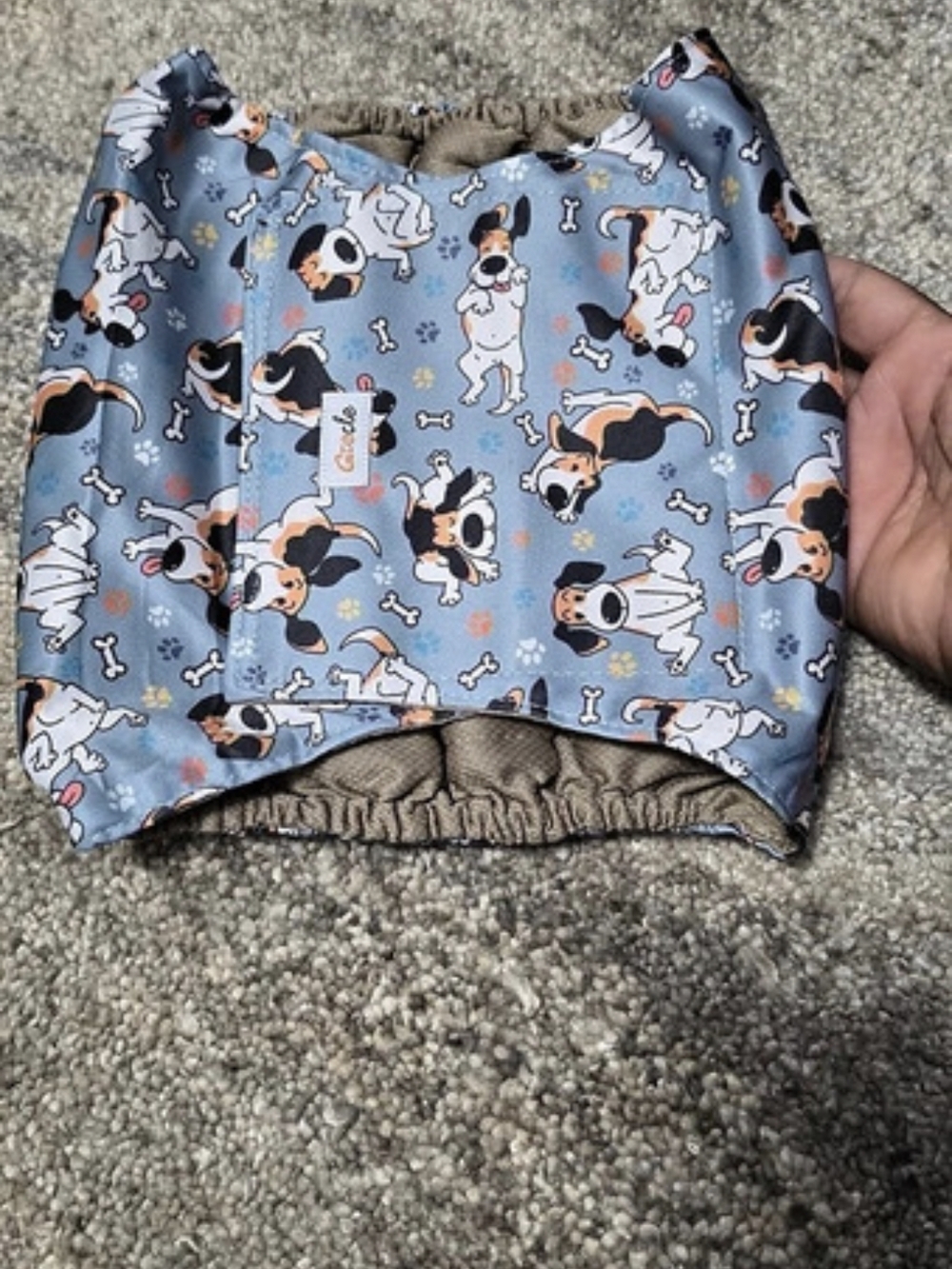 Grecle Dog training Pant MALE  in Blue PRINT LARGE